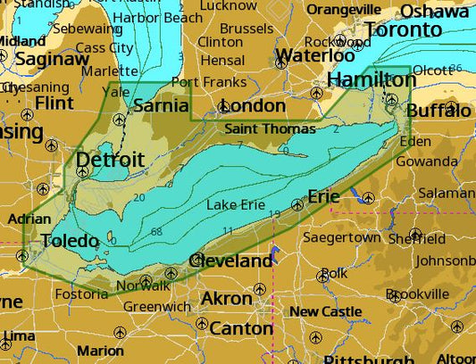 C-MAP M-NA-D933 4D Local Lake Erie And Lake St Clair