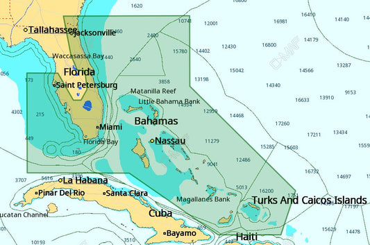 C-MAP M-NA-D943 4D Local Florida And The Bahamas