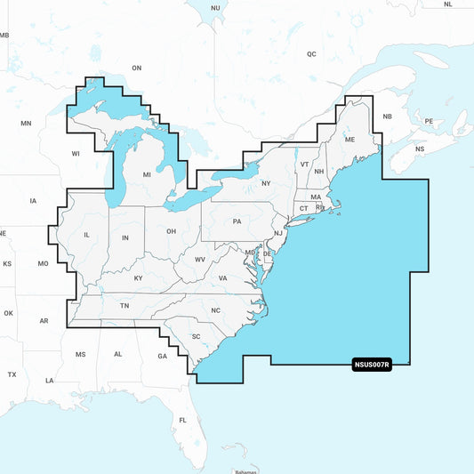 Garmin NSUS007R Navionics+ U.S. East microSD