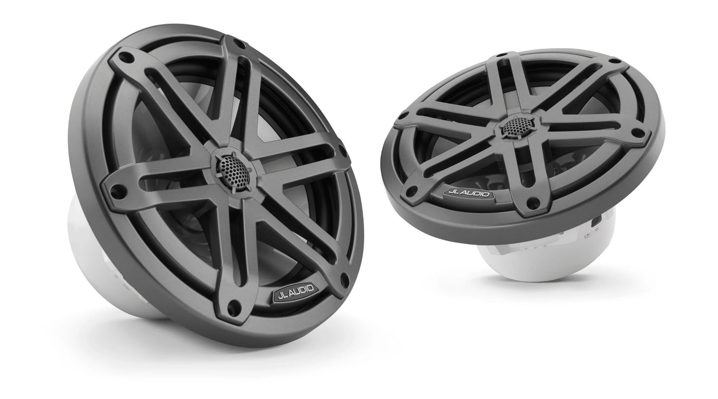 JL Audio M3 7.7in Coaxial Speakers Gray Sport Grille