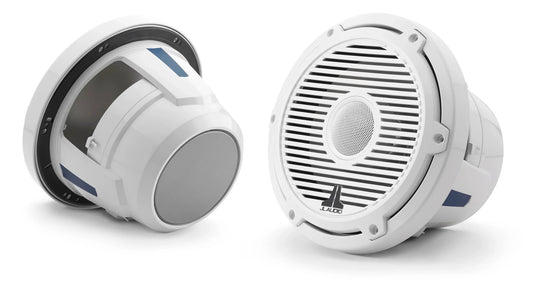 JL Audio M6 8.8in Coaxial Speakers White Classic Grille