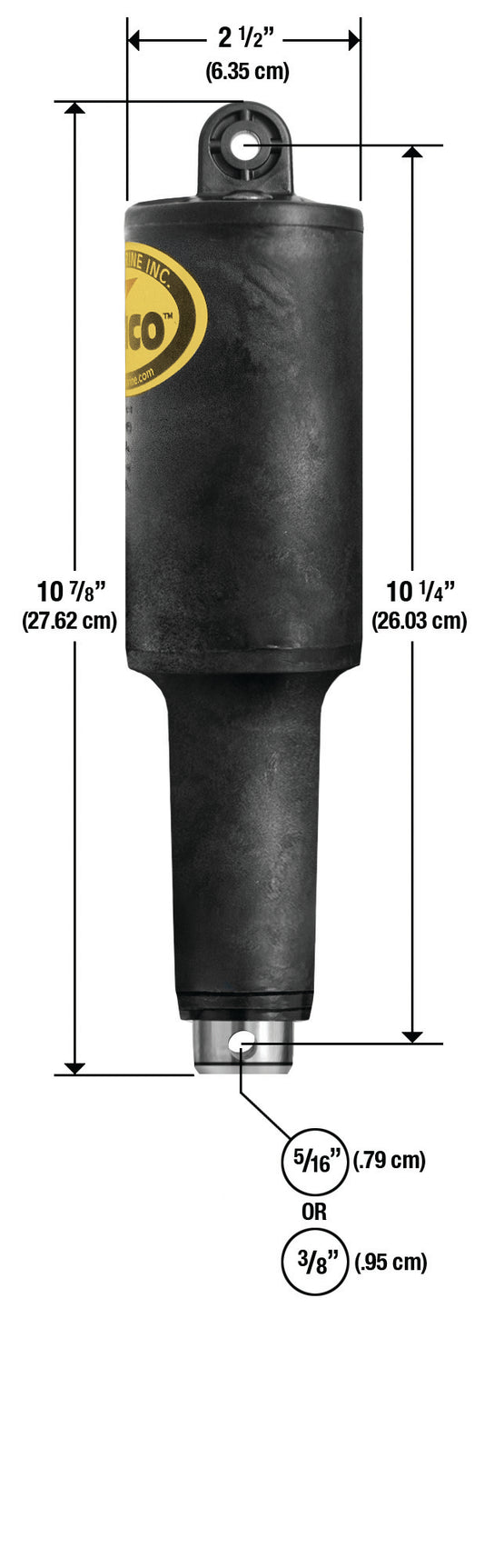 Lenco 2 1/4" Stroke XDS Actuator 5/16" 12V