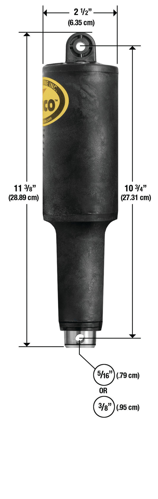 Lenco 2 1/4" Stroke XD Actuator 5/16" 24V