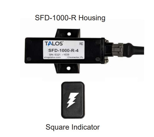 Talos SFD1000R Black Rectangular Lightning Detector with 20ft Cable